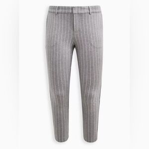 Torrid Slim Taper Studio Luxe Ponte High Rise Stripe Pant